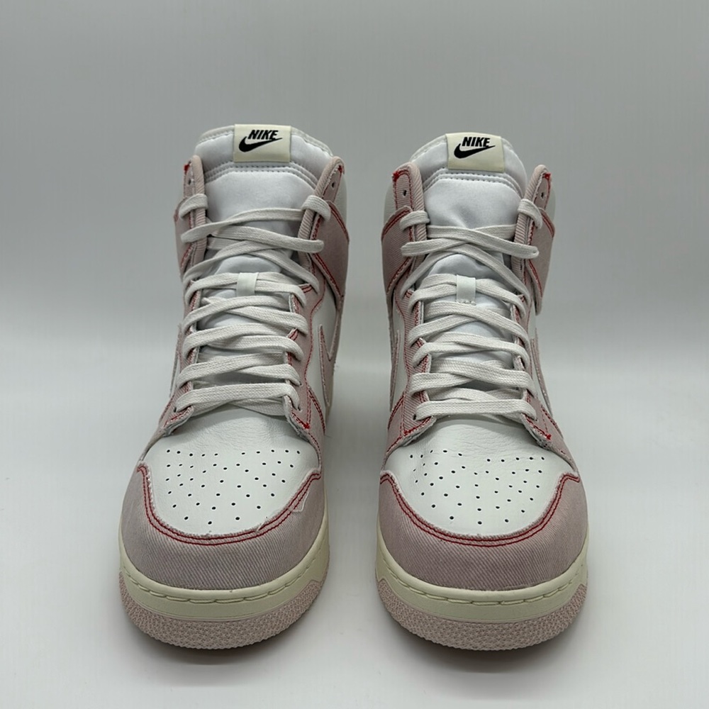 New Men’s Nike Dunk Hi 1985 Barely Rose Pink Denim Summit White DQ8799-100 NWOB - Picture 3 of 5